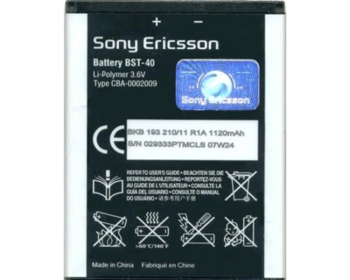 Акумуляторна батарея Sony Ericsson BST-40 [Original PRC] 12 міс. гарантії