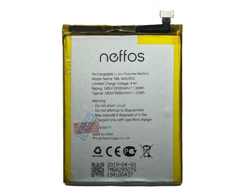 Акумулятори TP-Link NBL-40A2950 Neffos C9s (TP7061) / Neffos C9 MAX (TP7062) 2950mAh [Original] 12 міс. гарантії