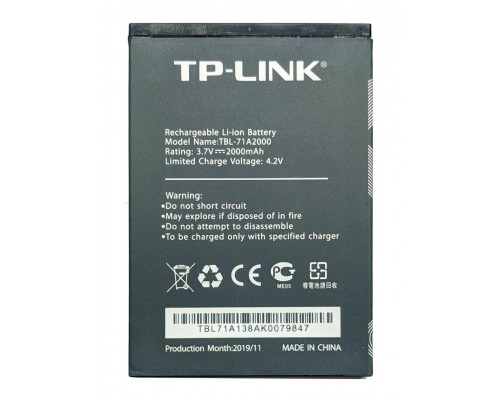 TP-Link акумулятор TBL-71A2000 Neffos (TL-TR761, TL-TR861, M7300, M5350) [Original PRC] 12 міс. гарантії