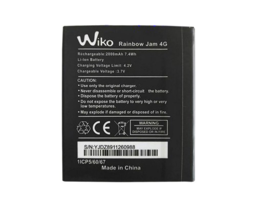 Аккумулятор для Wiko Rainbow / Rainbow Lite/ Rainbow Jam 5222 (2000 mAh) [Original PRC] 12 мес. гарантии