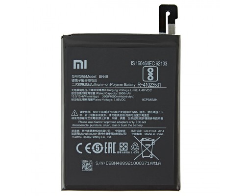 Акумулятор Xiaomi BN48 Redmi Note 6 Pro M1806E7TG, M1806E7TH, M1806E7TI 4000 mAh [Original] 12 міс. гарантії