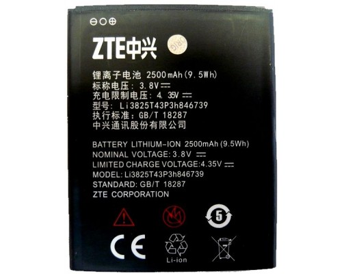 Акумулятор ZTE Q805T, Li3825T43P3H846739 [Original PRC] 12 міс. гарантії
