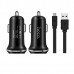 Автомобільне ЗУ Hoco Z1 2USB Black + USB Cable MicroUSB (2.1A)
