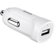 Автомобильное ЗУ Hoco Z2 White + USB - Lightning  (1.5A)