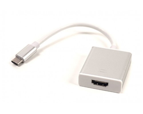 Кабель-перехідник PowerPlant HDMI female - USB Type-C, 0.15м, Blister
