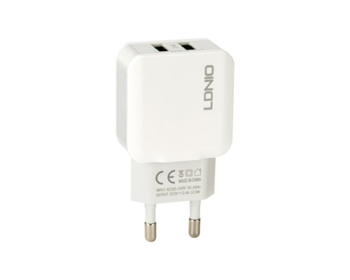 Зарядное устройство LDNIO (2.4A) 2USB White (DL-A2202)