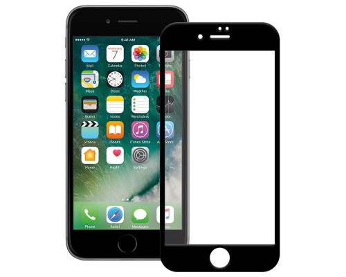 Защитное стекло Full screen PowerPlant для Apple iPhone 7, Black
