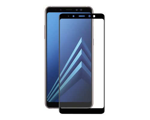 Захисне скло Full screen PowerPlant для Samsung Galaxy A8+ (2018), Black