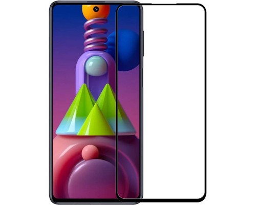 Защитное стекло Full screen PowerPlant для Samsung Galaxy M51, Black