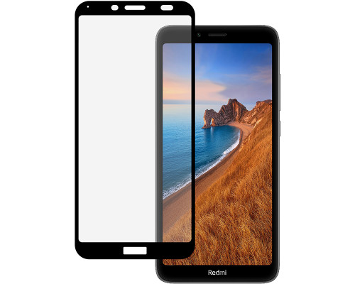 Захисне скло Full screen PowerPlant для Xiaomi Redmi 7A, Black