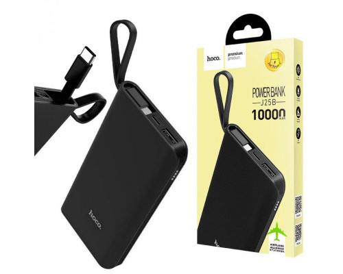 Повербанк Hoco J25B With Cable Type-C 10000 mAh Чёрный