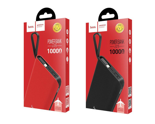 Повербанк Hoco J25 With Cable Lightning 10000 mAh Чорний