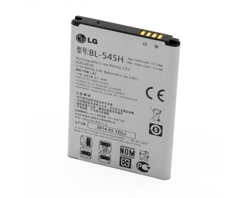 Акумулятори LG G3s, D724, L80, L90, L90 Dual, D380, D405, D410 (BL-54SH/BL-54SG) [Original PRC] 12 міс. гарантії, 2540 mAh