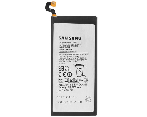 Акумулятор Samsung G920F Galaxy S6 SS/EB-BG920ABE [Original] 12 міс. гарантії