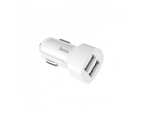 Автомобільне ЗУ Hoco Z2A (2USB/2.4A) + Cable iPhone White