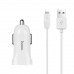 Автомобільне ЗУ Hoco Z2 White + USB Cable iPhone 6 (1.5A)