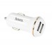 Автомобильное ЗУ Hoco Z1 2USB White + USB Cable iPhone 6 (2.1A)