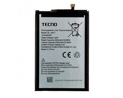 Акумулятор Tecno Camon 15 (CD7) – BL-49FT 5000 mAh [Original PRC] 12 міс. гарантії