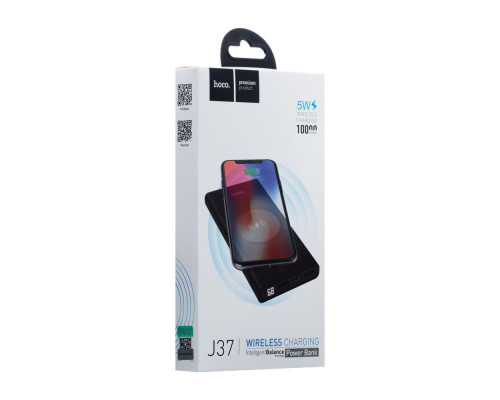 Повербанк Hoco J37 Wisdom Wireless 10000 mAh Чорний