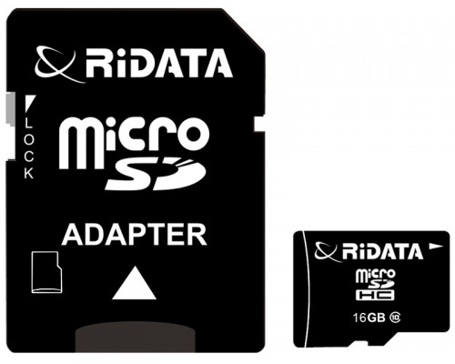 Карта пам'яті RiDATA microSDHC 16GB Class 10+ SD адаптер