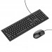 Клавиатура проводная с мышкой Borofone BG6 (English Version) чёрная