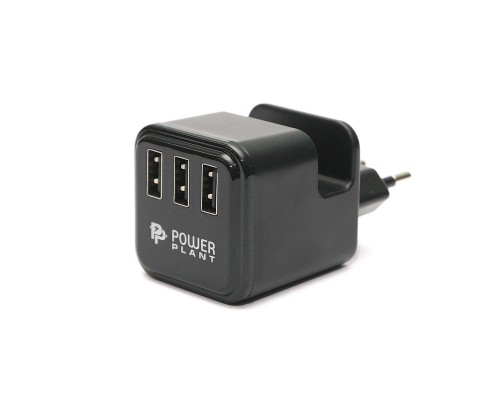 Зарядное устройство PowerPlant W-360 3xUSB: 220V, 3.4A