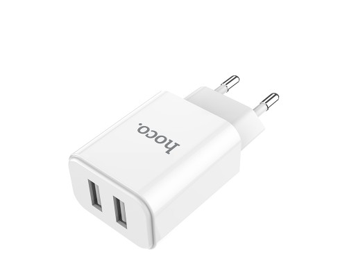 Зарядное устройство Hoco C62A 2USB 2.1A White