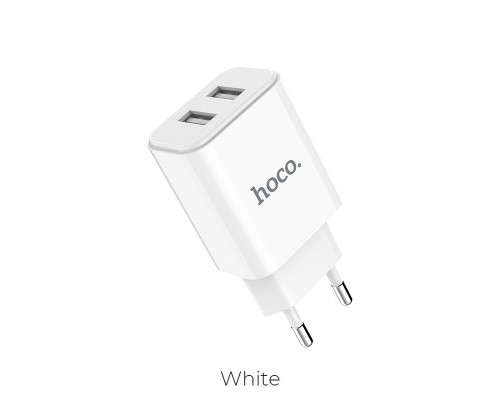 Зарядний пристрій Hoco C62A 2USB 2.1A White