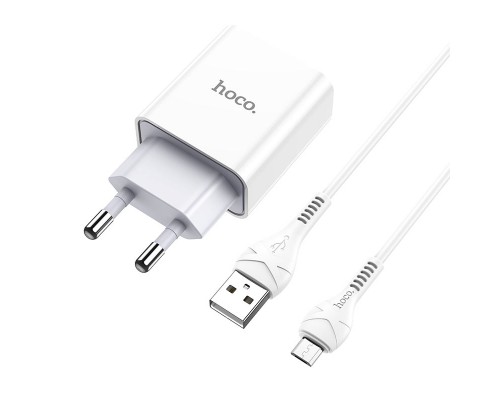 Зарядное устройство Hoco C81A Micro 2.1A White