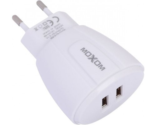 Зарядное устройство Moxom KH-68 2.1A 2USB + Cable Type-C White