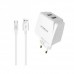 Зарядний пристрій Moxom MX-HC03 2.4A 2USB + Cable Lightning White