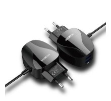 Зарядное устройство Moxom MX-HC15 Cable microUSB + 2USB 2.4A Black