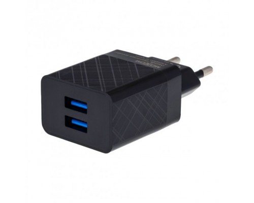 Зарядний пристрій Moxom MX-HC22 2.4A 2USB + Cable Lightning Black