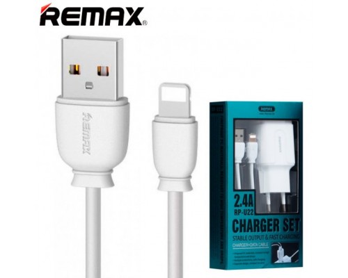 Зарядное устройство Remax RP-U22 2USB 2.4A Lightning White